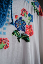 1970's East Europe Embroidered Folk Kaftan / 古著東歐刺繡民族長袍