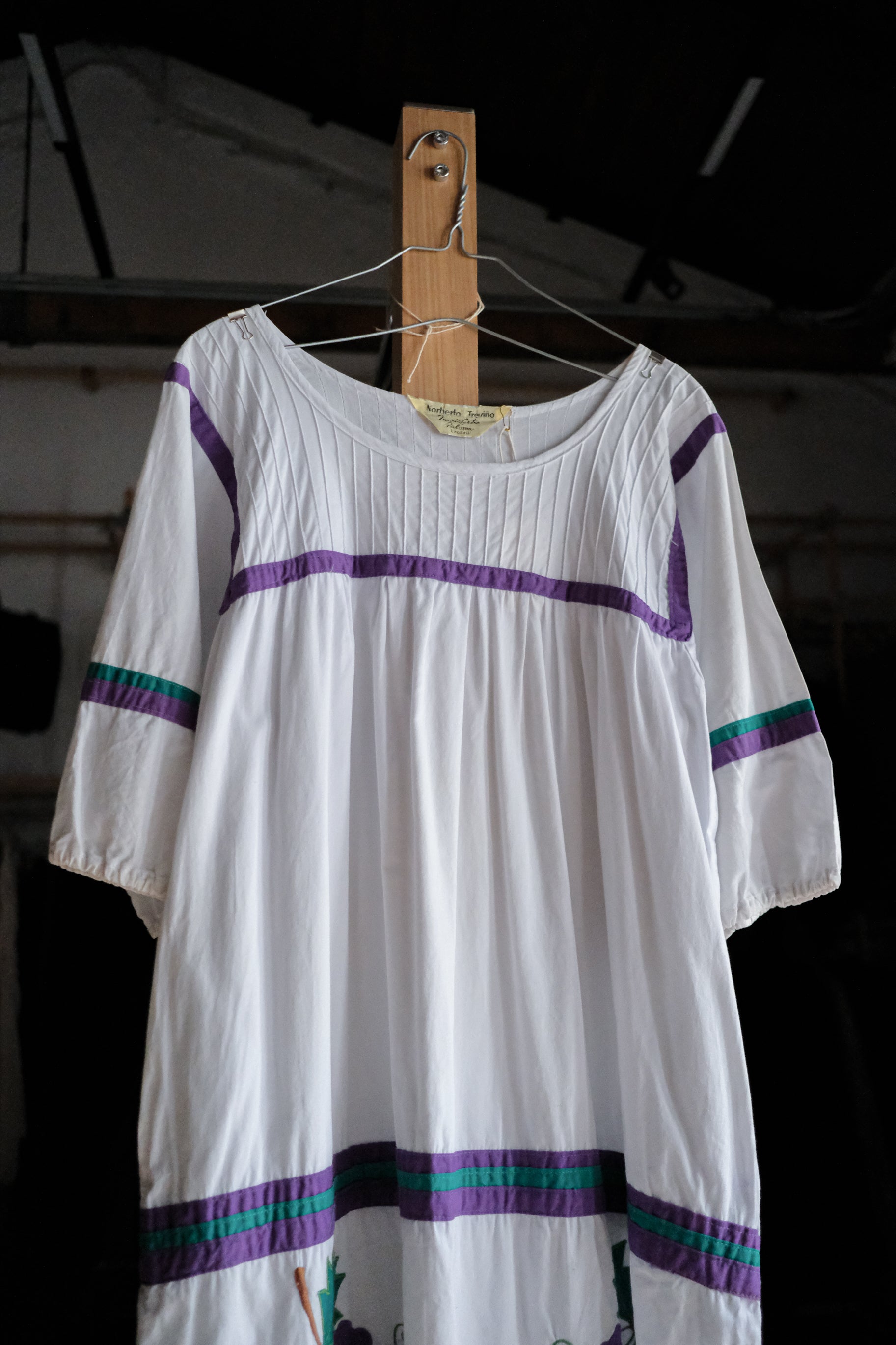 1970's Muumuu style Dress / 古著穆穆風葡萄園洋裝