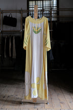 1970's 2 Tone Embroidered Art Applique Kaftan / 古著撞色嵌花刺繡長袍