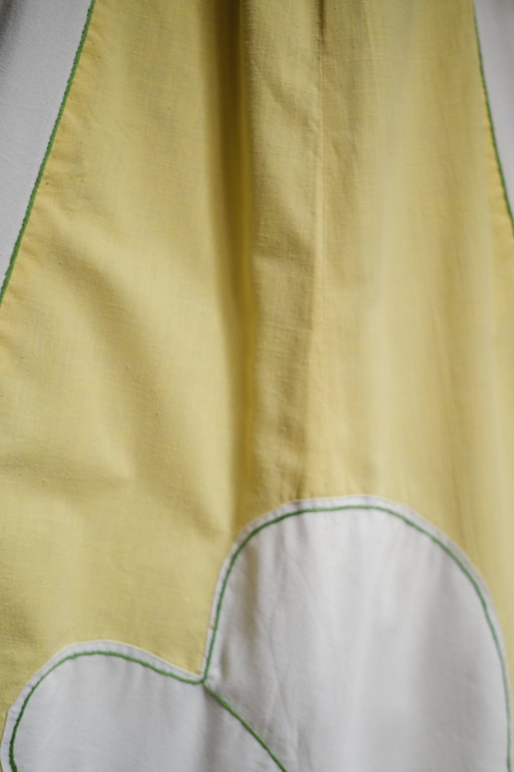 1970's 2 Tone Embroidered Art Applique Kaftan / 古著撞色嵌花刺繡長袍