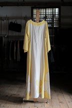 1970's 2 Tone Embroidered Art Applique Kaftan / 古著撞色嵌花刺繡長袍