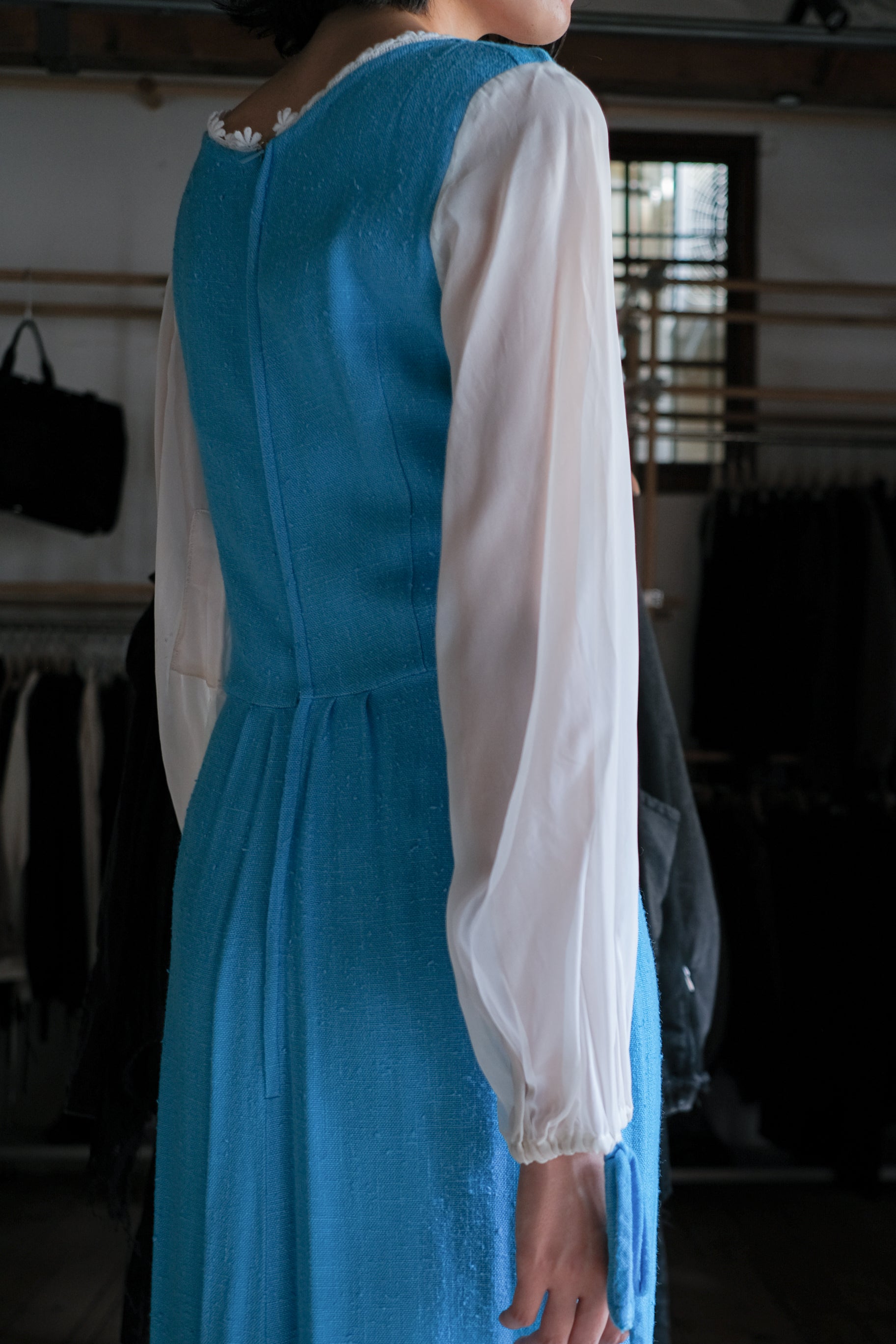1970's Europe Embroidered Prairie Dress / 歐洲古著刺繡洋裝