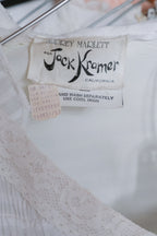 1970's "Jack Kramer" Pleated Empire Waist Belted Dress / 古著褶襉高腰綁帶長裙