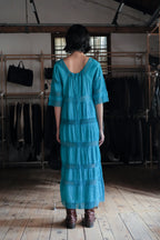 1970's Crochet Lace Bell Sleeve Maxi Dress / 古著鉤針蕾絲鐘形袖長裙