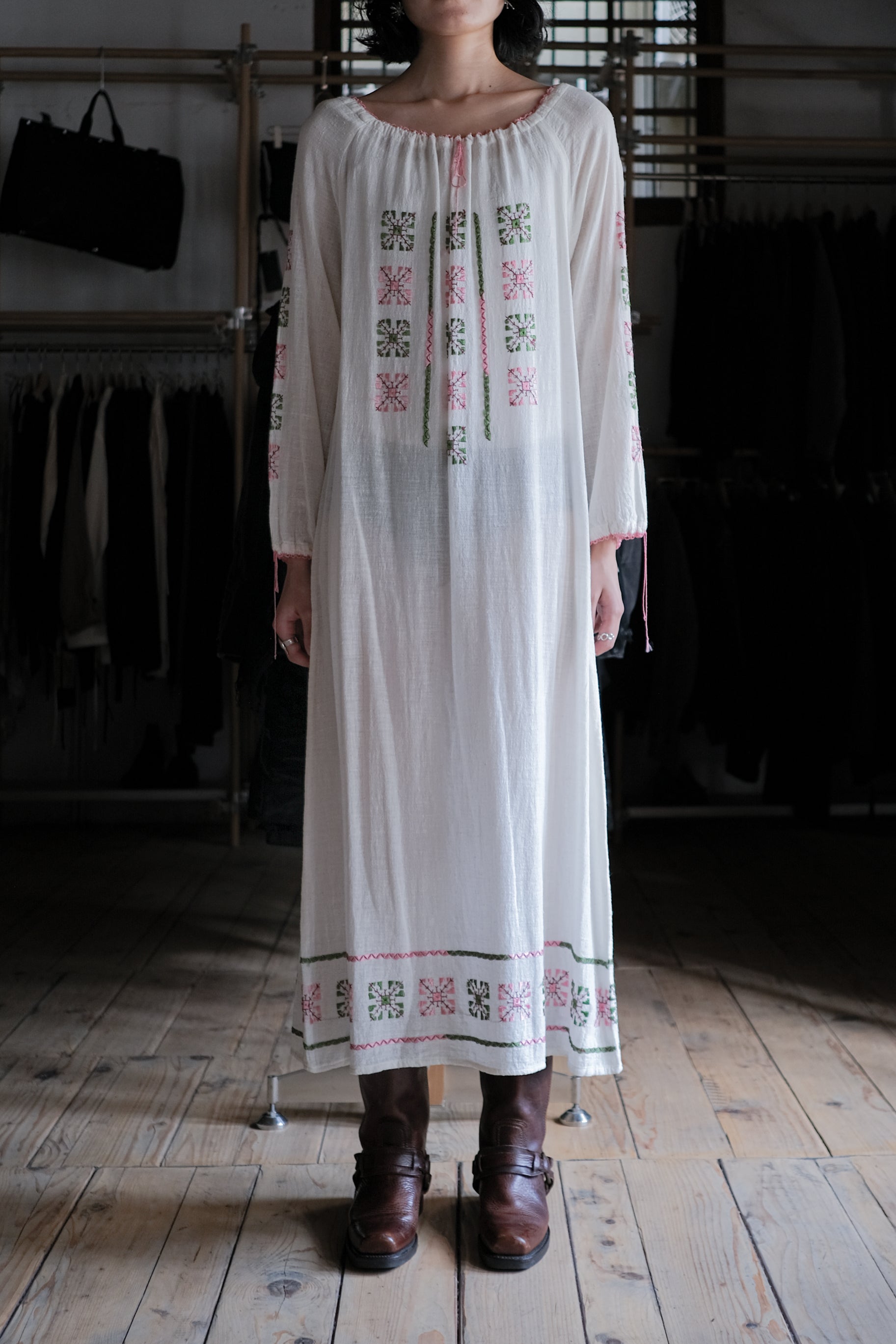 Vintage Mexican Oaxana Embroidered Dress