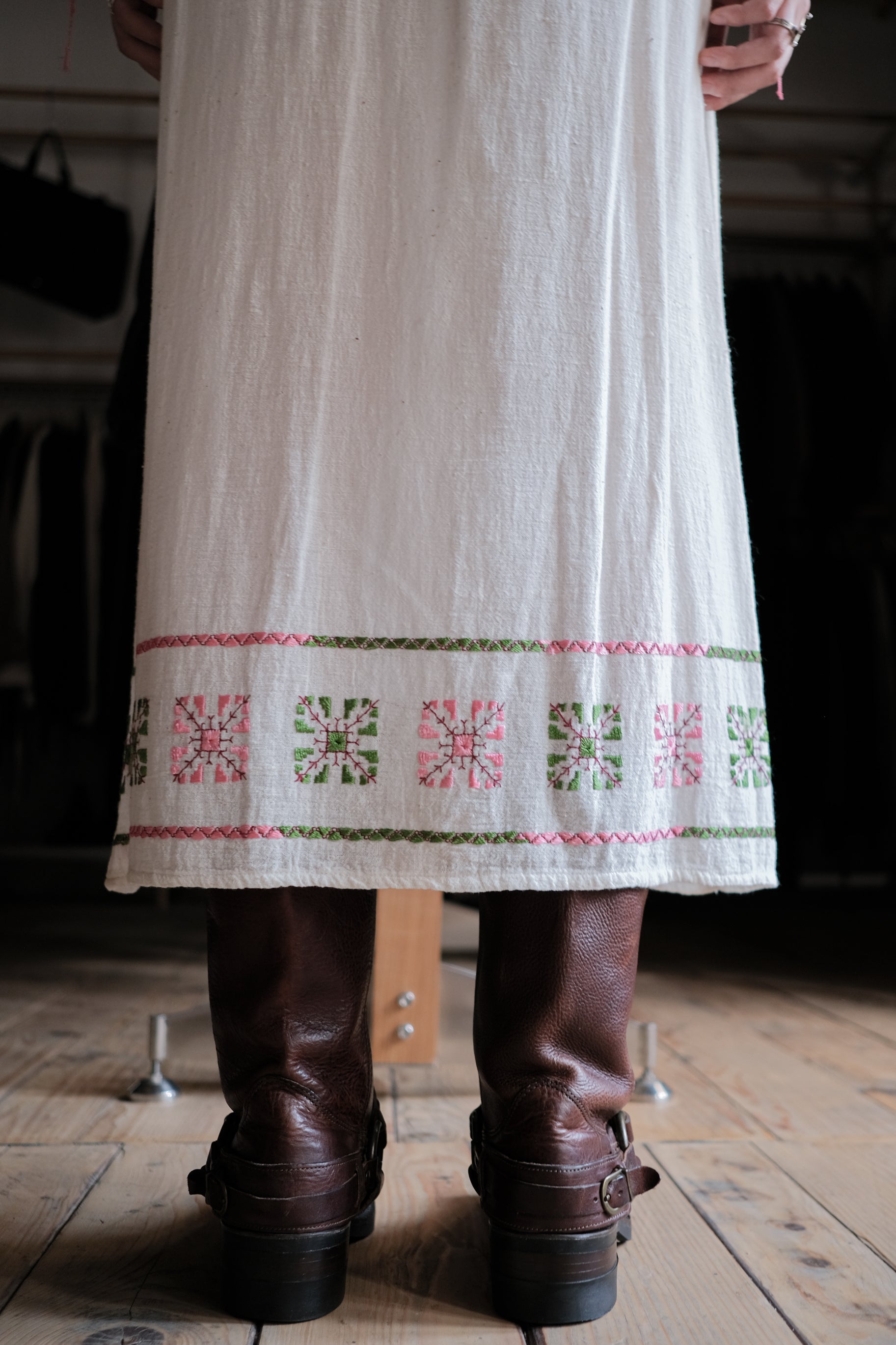 Vintage Mexican Oaxana Embroidered Dress