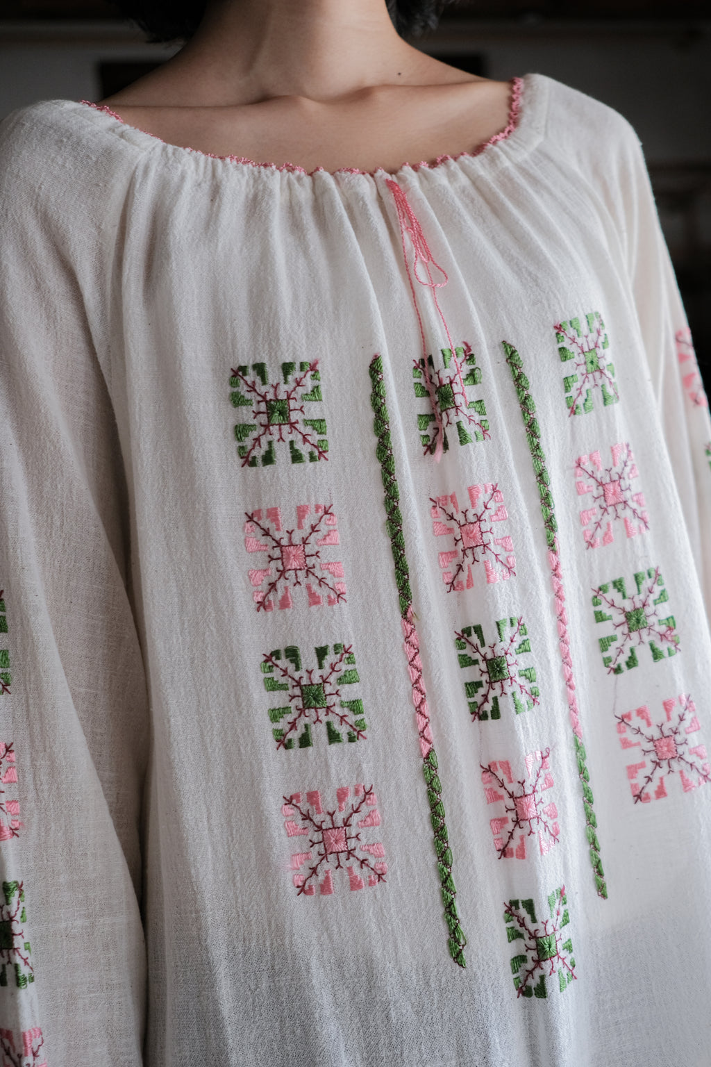 Vintage Mexican Oaxana Embroidered Dress