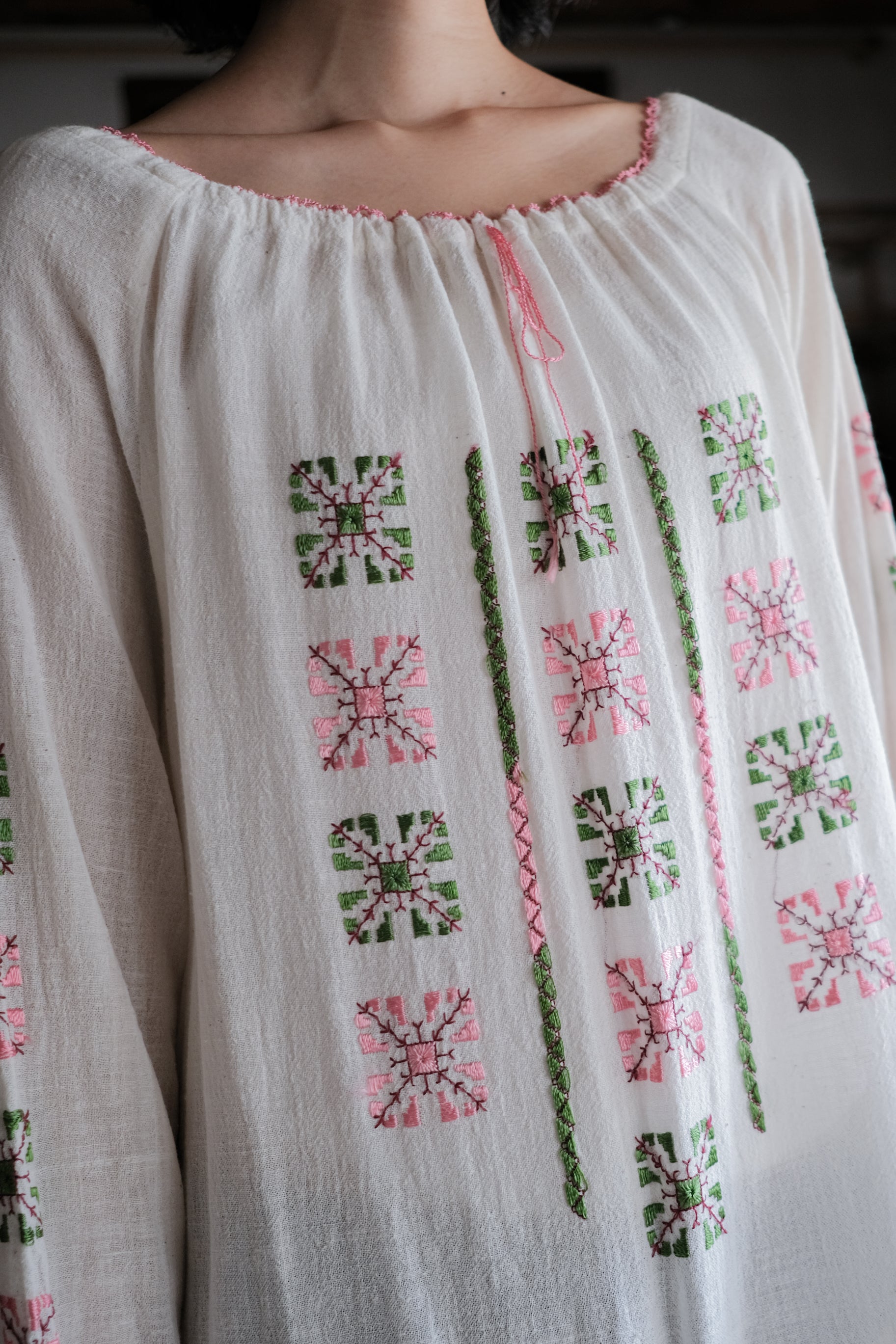 Vintage Mexican Oaxana Embroidered Dress