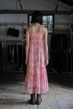 Vintage Floral Printed Dress / 古著夏日花卉平口洋裝
