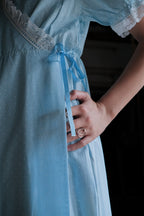 Vintage Nightgown Sheer Dress / 古著水色點點透膚睡袍洋裝