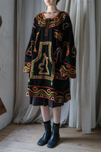 Vintage Mexican Oaxana Embroidered Dress