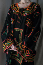 Vintage Mexican Oaxana Embroidered Dress