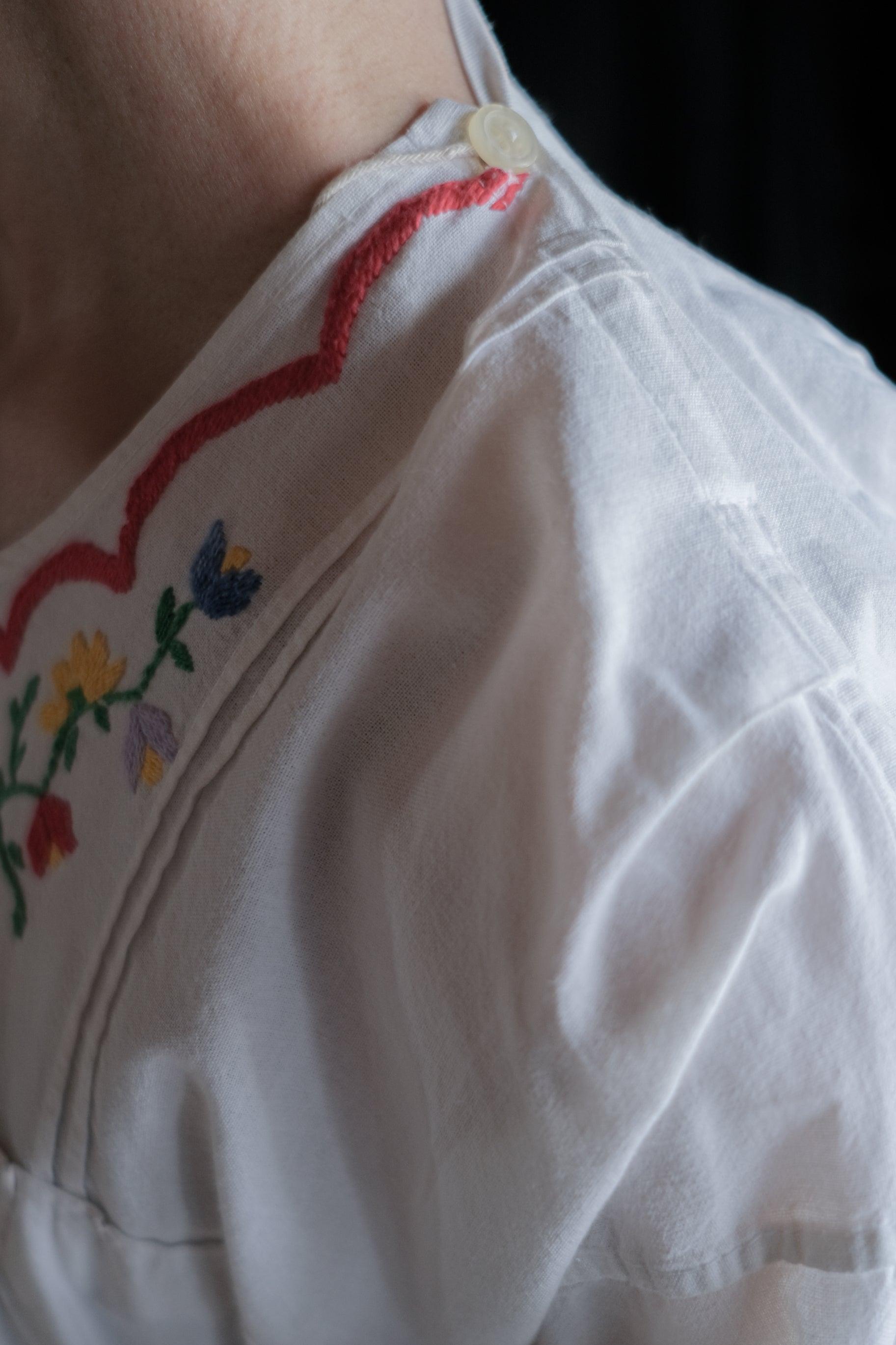 1970's Folk Embroidered Dress / 古著民族刺繡洋裝