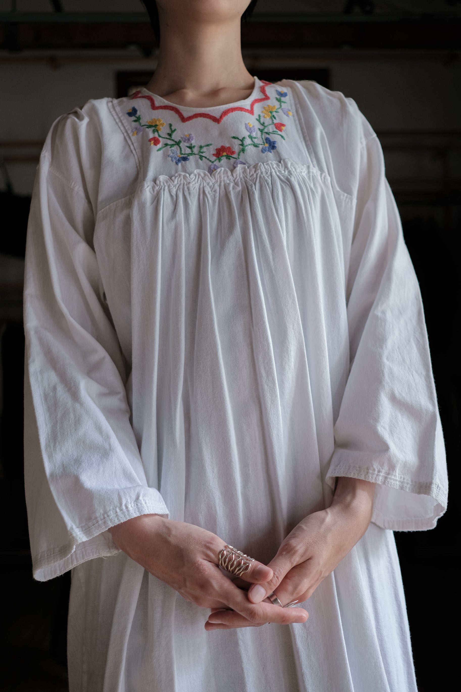 1970's Folk Embroidered Dress / 古著民族刺繡洋裝