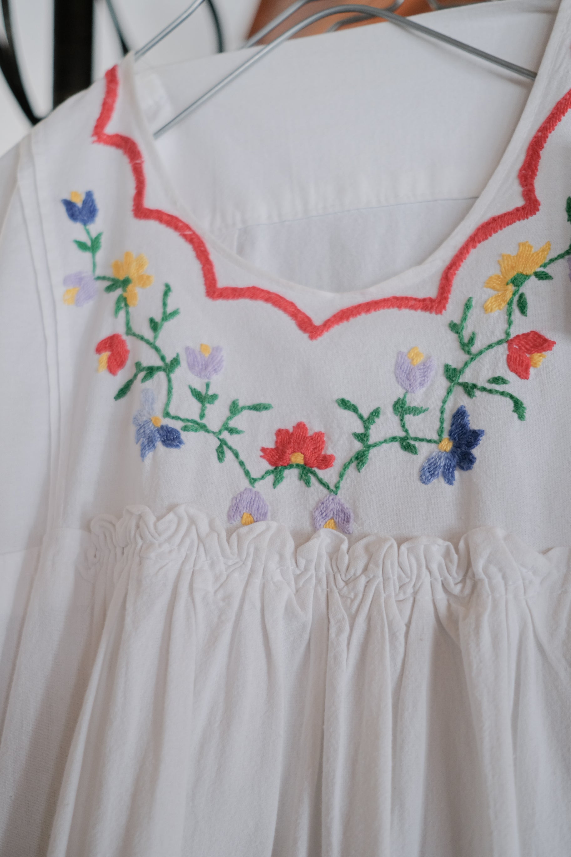 1970's Folk Embroidered Dress / 古著民族刺繡洋裝