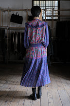 Vintage Romantic Maxi Flowy Boho Pattern Dress / 古著波西米亞風洋裝