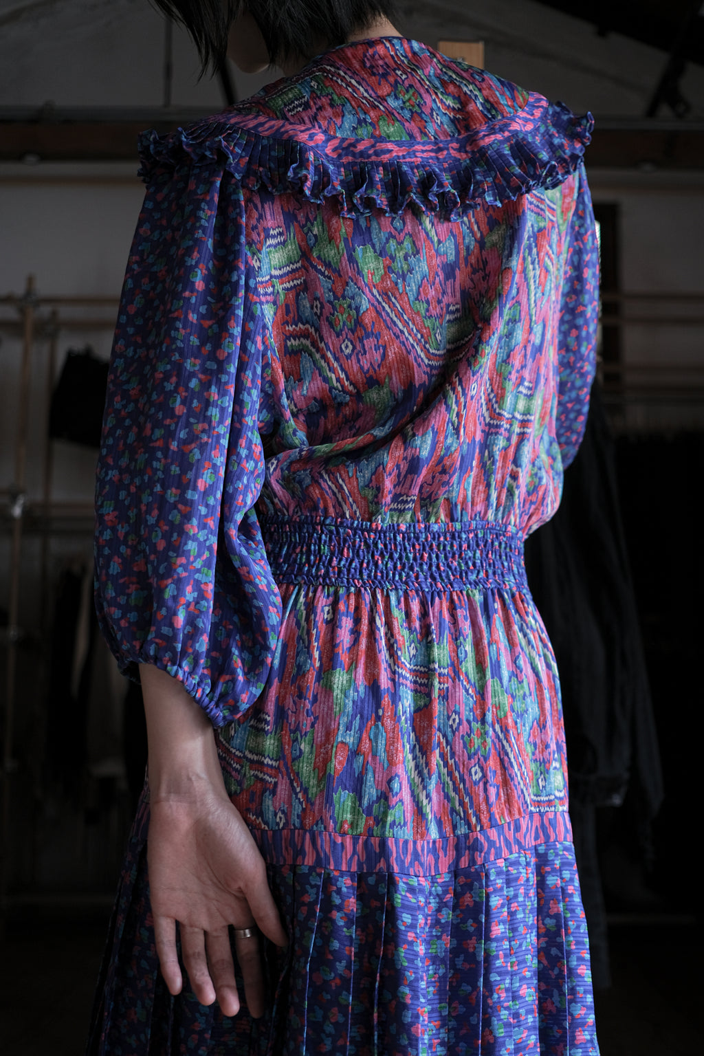 Vintage Romantic Maxi Flowy Boho Pattern Dress / 古著波西米亞風洋裝
