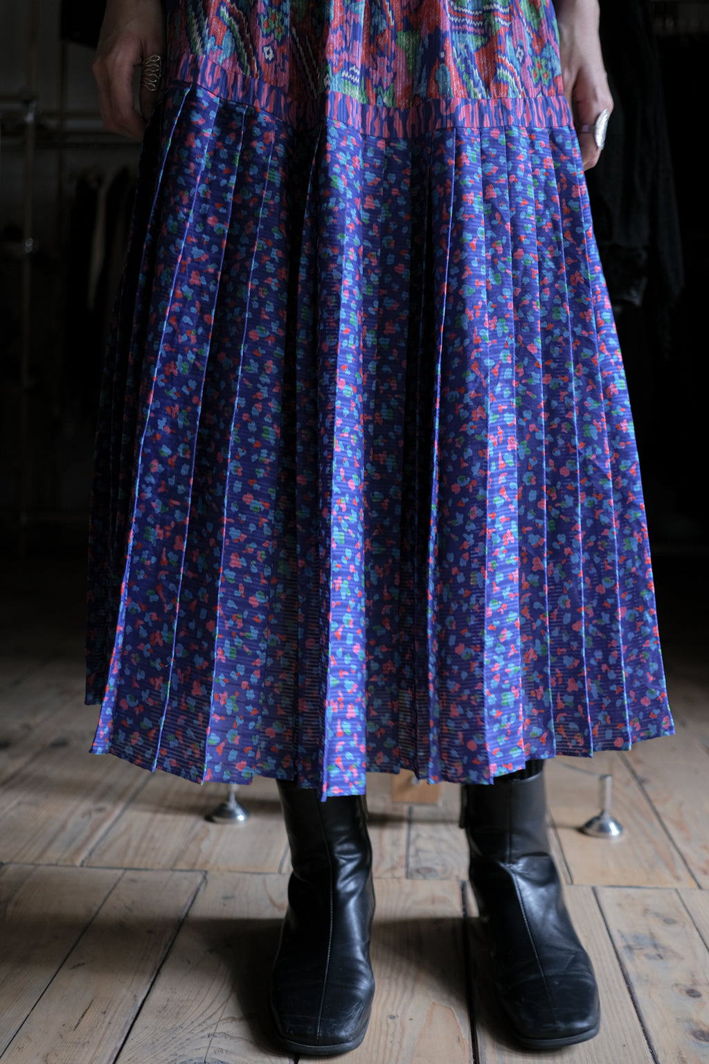 Vintage Romantic Maxi Flowy Boho Pattern Dress / 古著波西米亞風洋裝