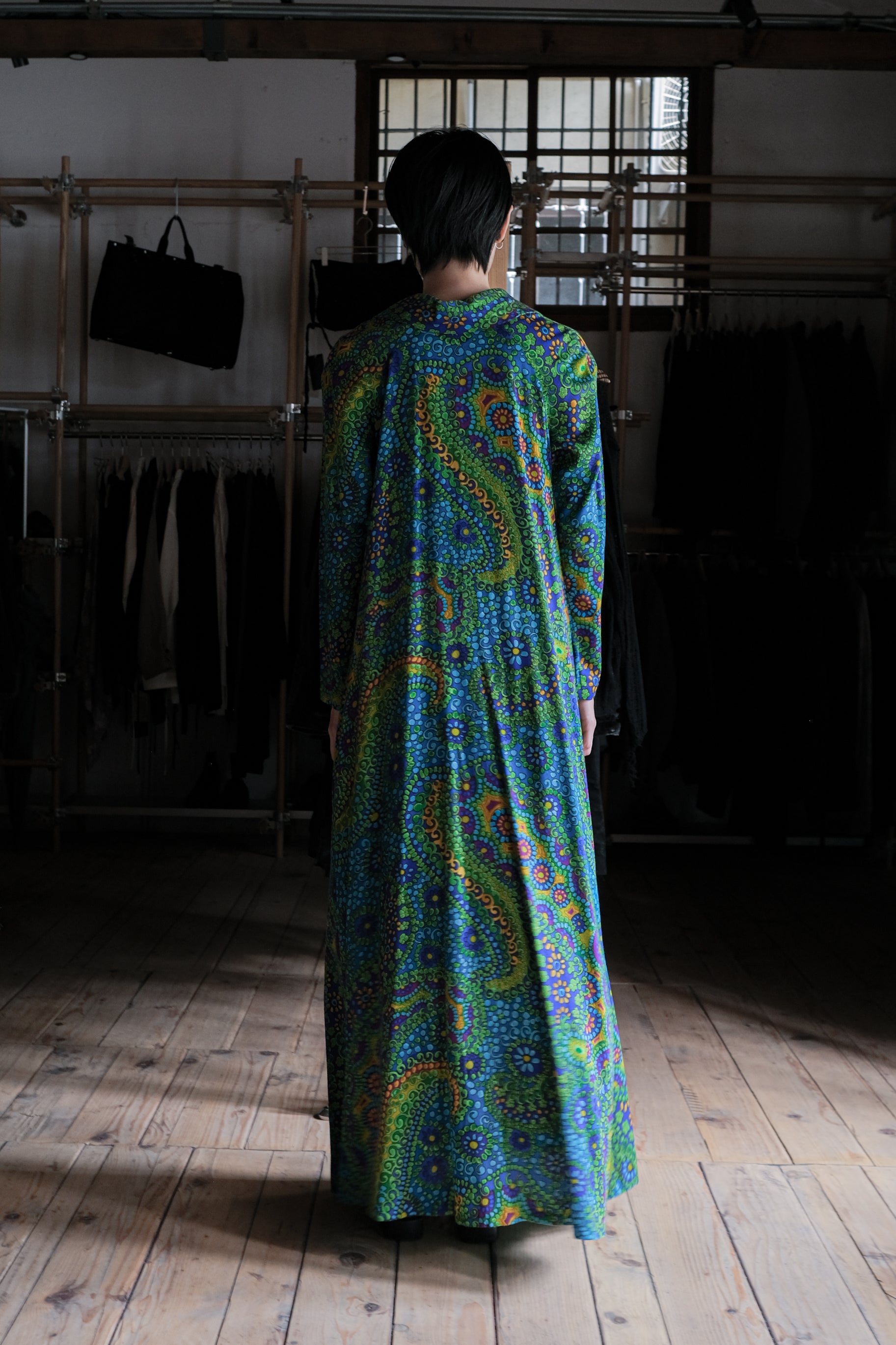 1970's Psychedelic Print Dress / 古著迷幻印花洋裝