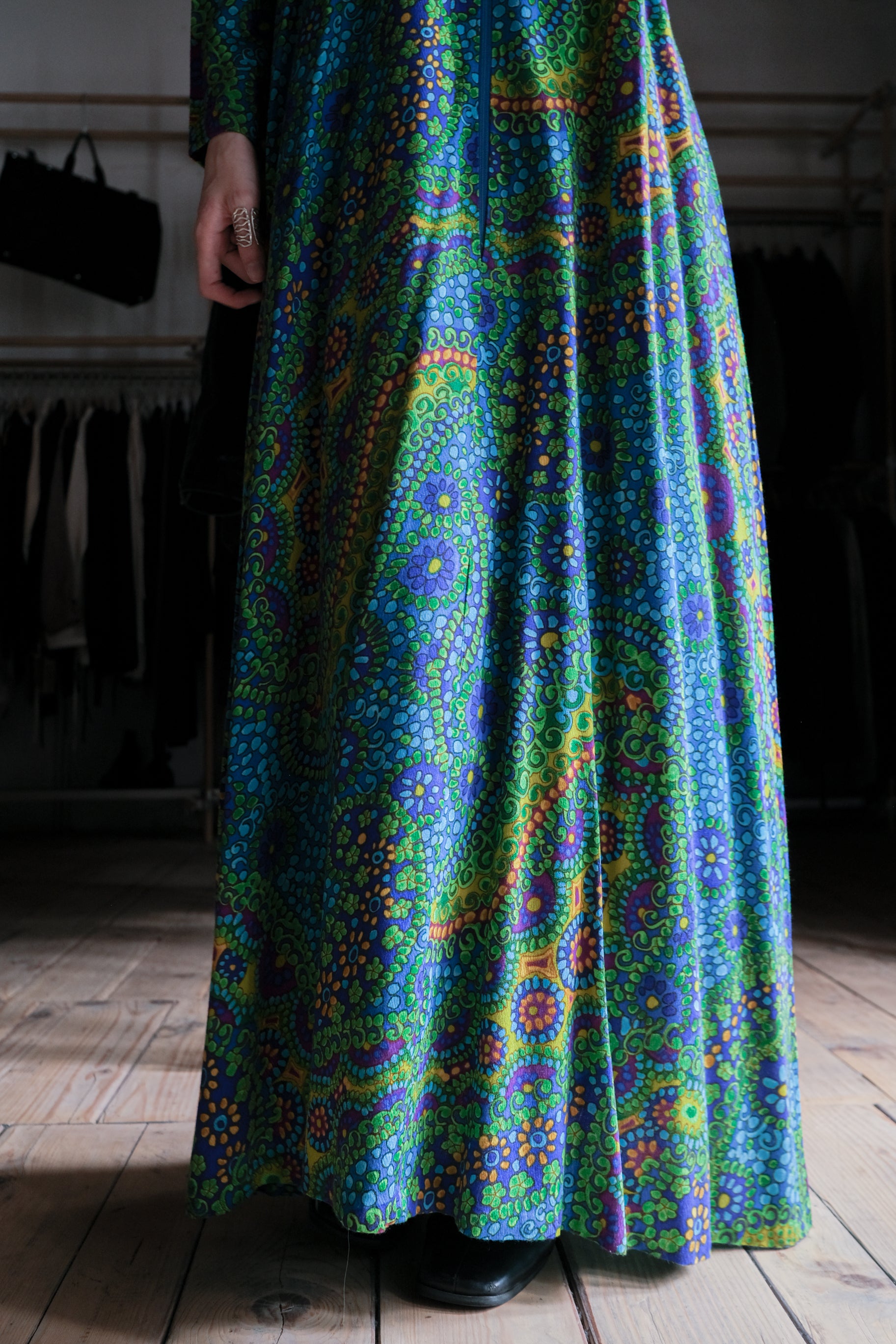 1970's Psychedelic Print Dress / 古著迷幻印花洋裝