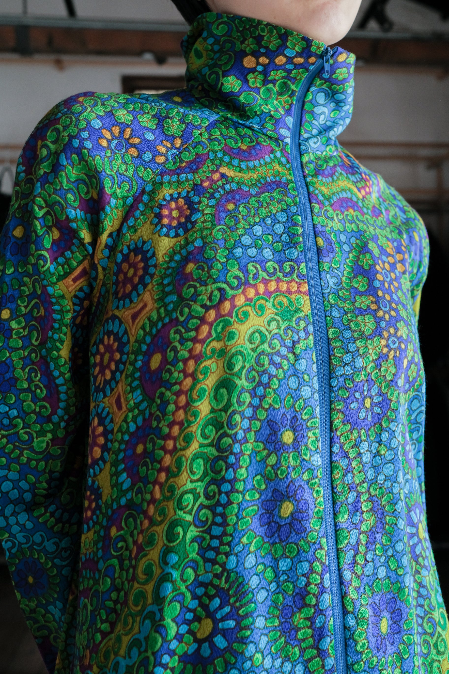 1970's Psychedelic Print Dress / 古著迷幻印花洋裝