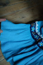 1970's Europe Embroidered Prairie Dress / 歐洲古著刺繡洋裝