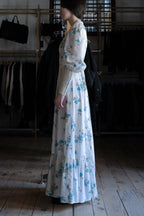 1970's Vintage Gunne Sax Style Floral Prairie Maxi Dress / 古著碎花草原風長洋裝