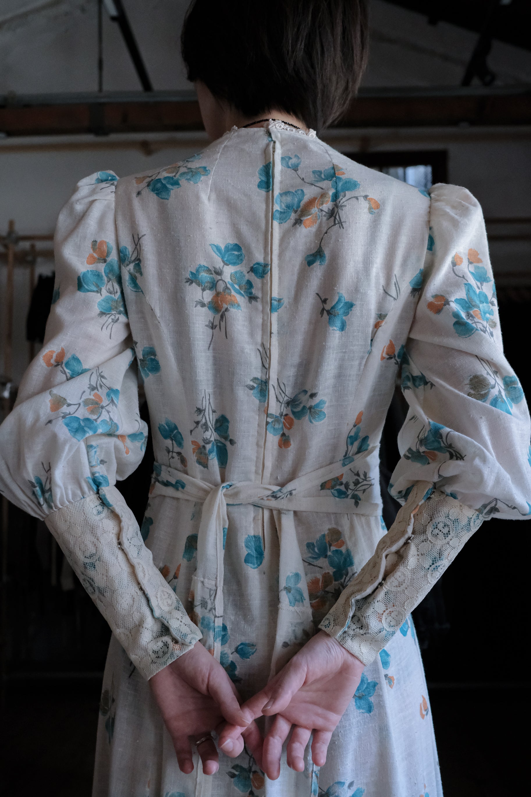 1970's Vintage Gunne Sax Style Floral Prairie Maxi Dress / 古著碎花草原風長洋裝