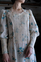 1970's Vintage Gunne Sax Style Floral Prairie Maxi Dress / 古著碎花草原風長洋裝