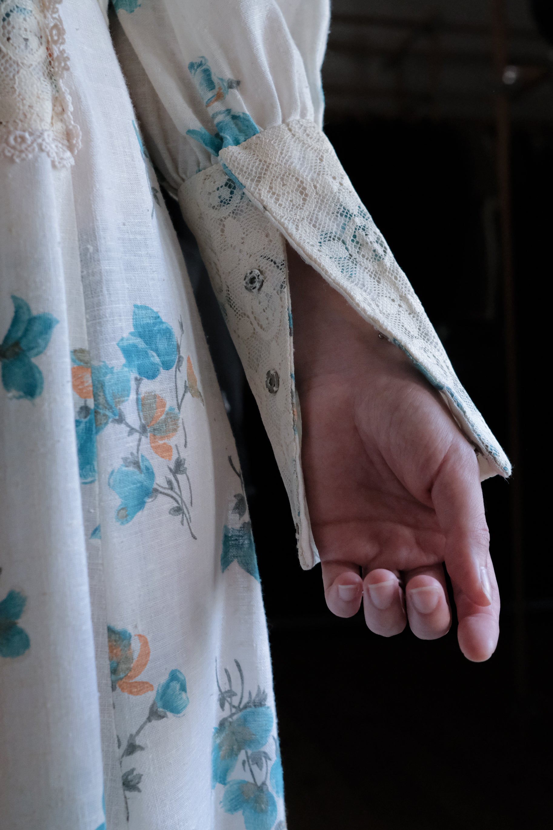 1970's Vintage Gunne Sax Style Floral Prairie Maxi Dress / 古著碎花草原風長洋裝