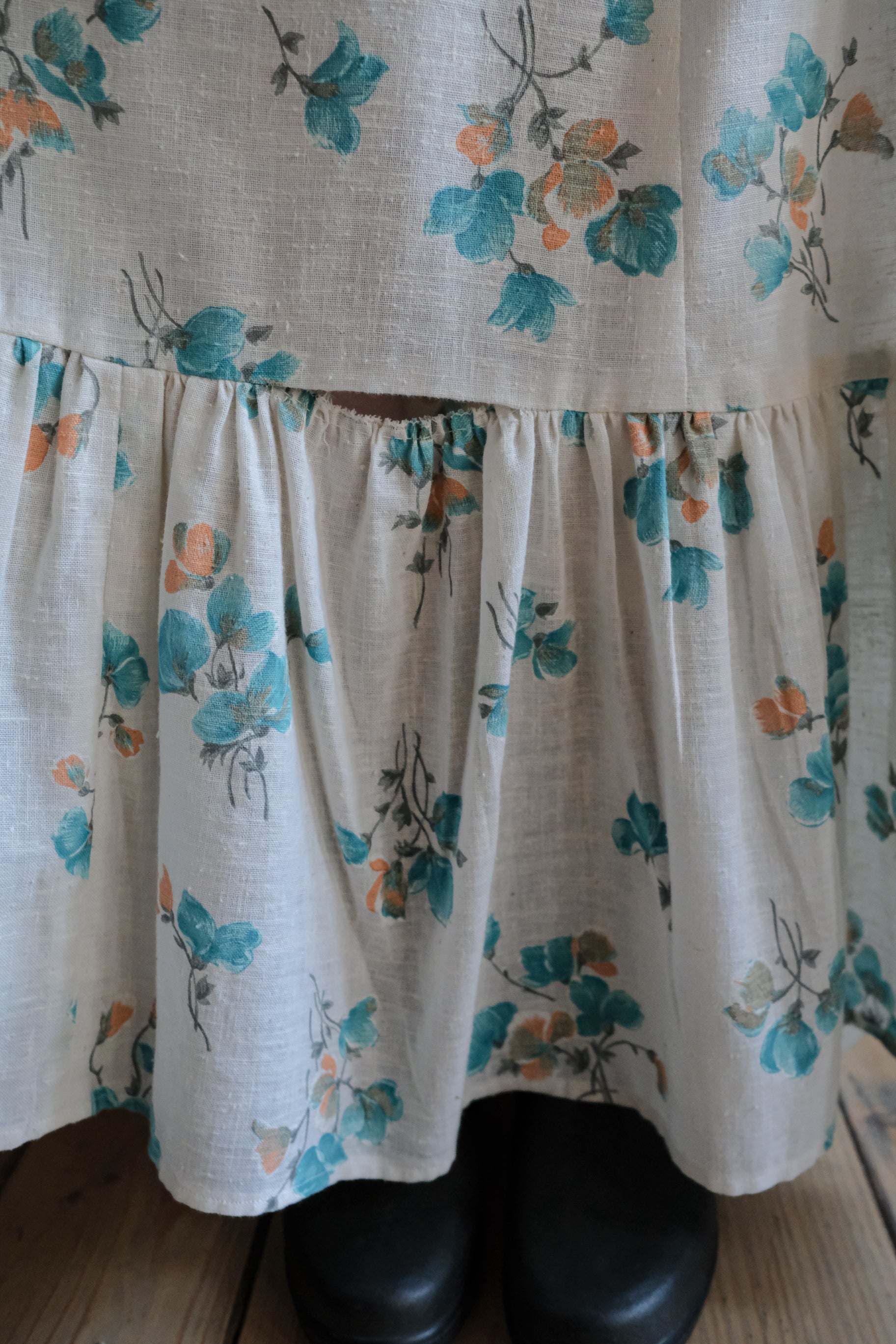 1970's Vintage Gunne Sax Style Floral Prairie Maxi Dress / 古著碎花草原風長洋裝