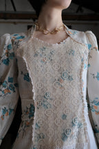 1970's Vintage Gunne Sax Style Floral Prairie Maxi Dress / 古著碎花草原風長洋裝