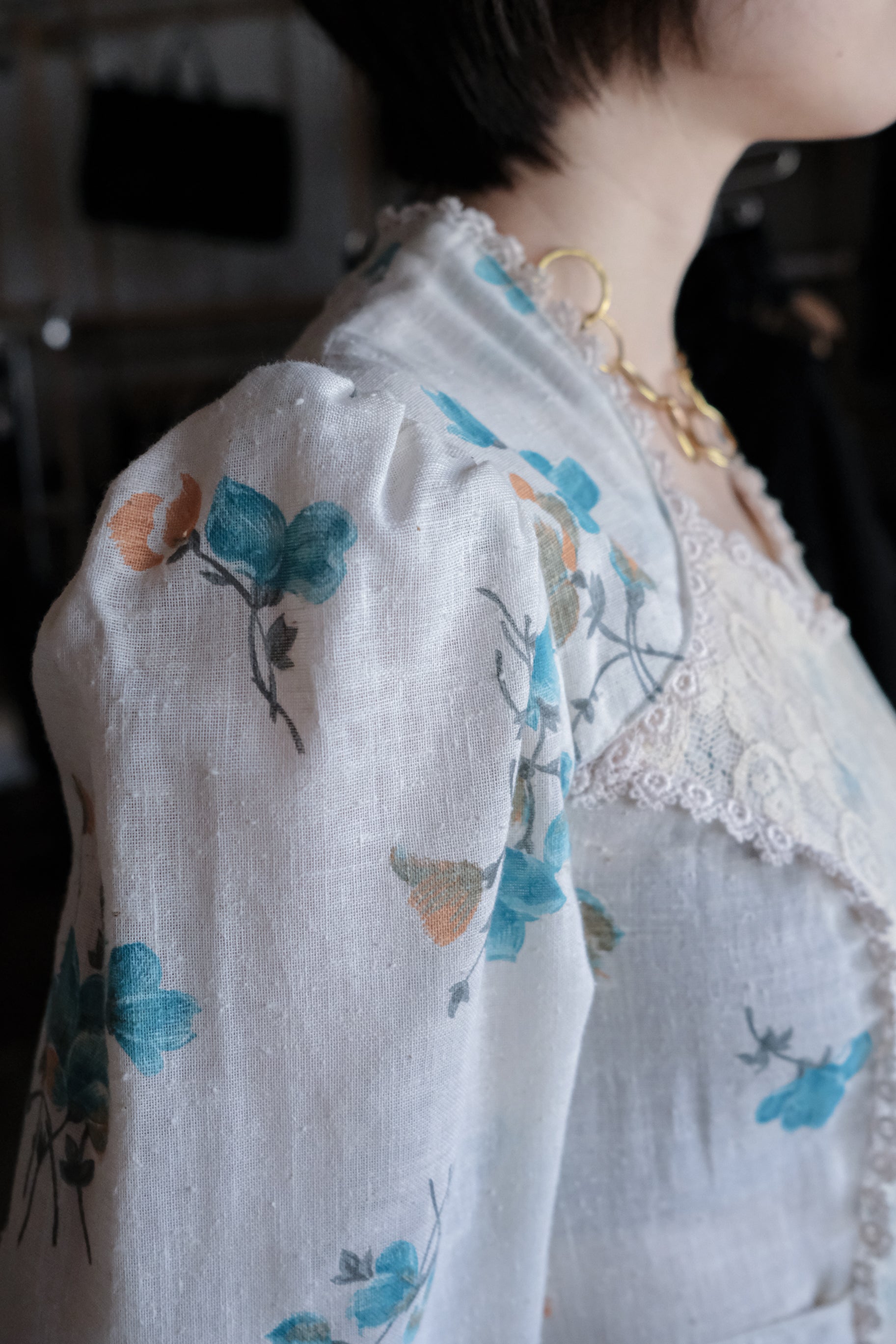 1970's Vintage Gunne Sax Style Floral Prairie Maxi Dress / 古著碎花草原風長洋裝