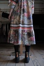 Vintage Animal Safari Graphic Print Muumuu Dress / 古著叢林萬獸印花穆穆洋裝