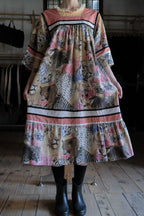 Vintage Animal Safari Graphic Print Muumuu Dress / 古著叢林萬獸印花穆穆洋裝