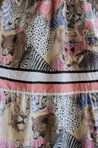 Vintage Animal Safari Graphic Print Muumuu Dress / 古著叢林萬獸印花穆穆洋裝