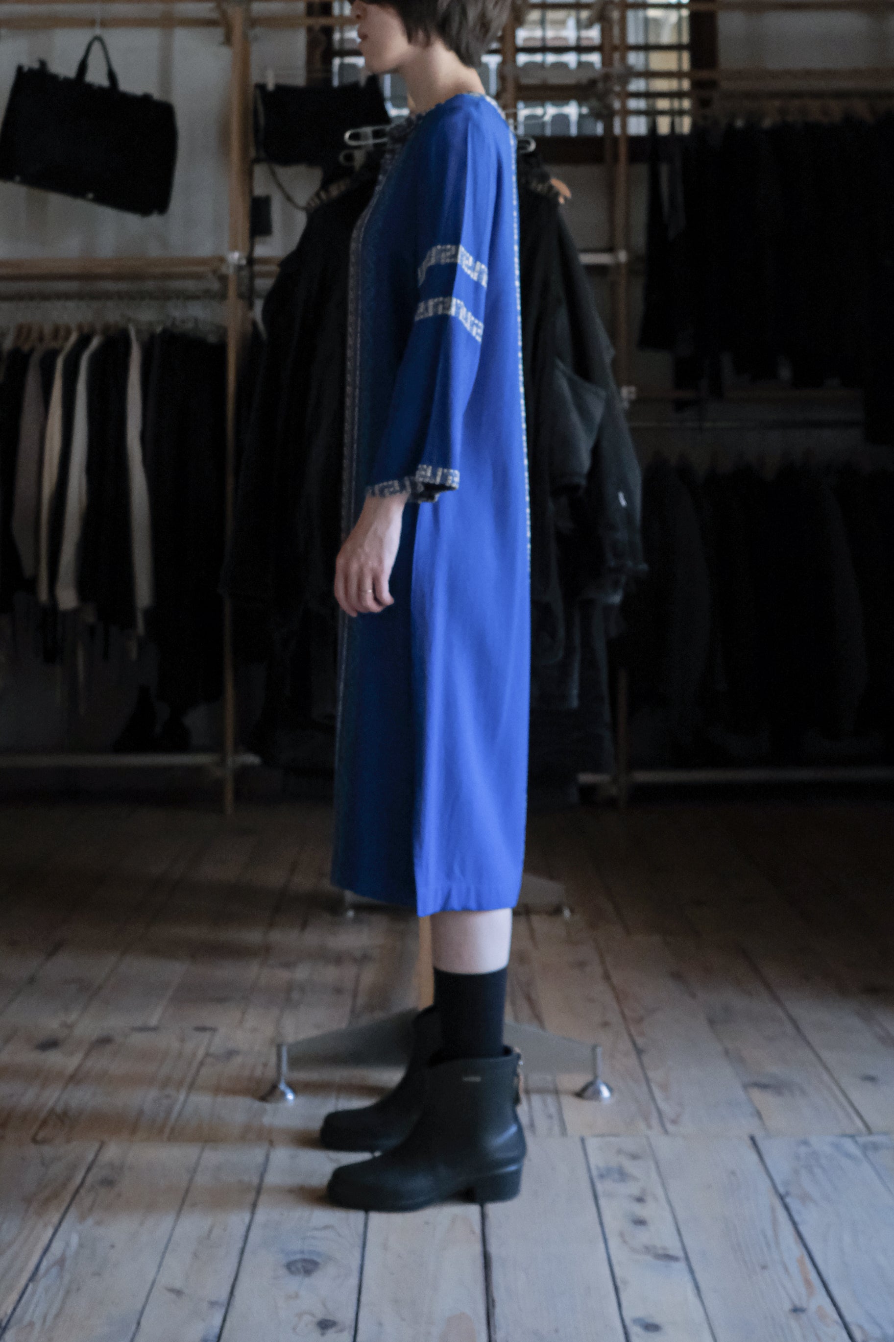 1970's Greek Yannis G. Nikou Hand Woven Kaftan / 希臘古著手工織纹圖騰長袍