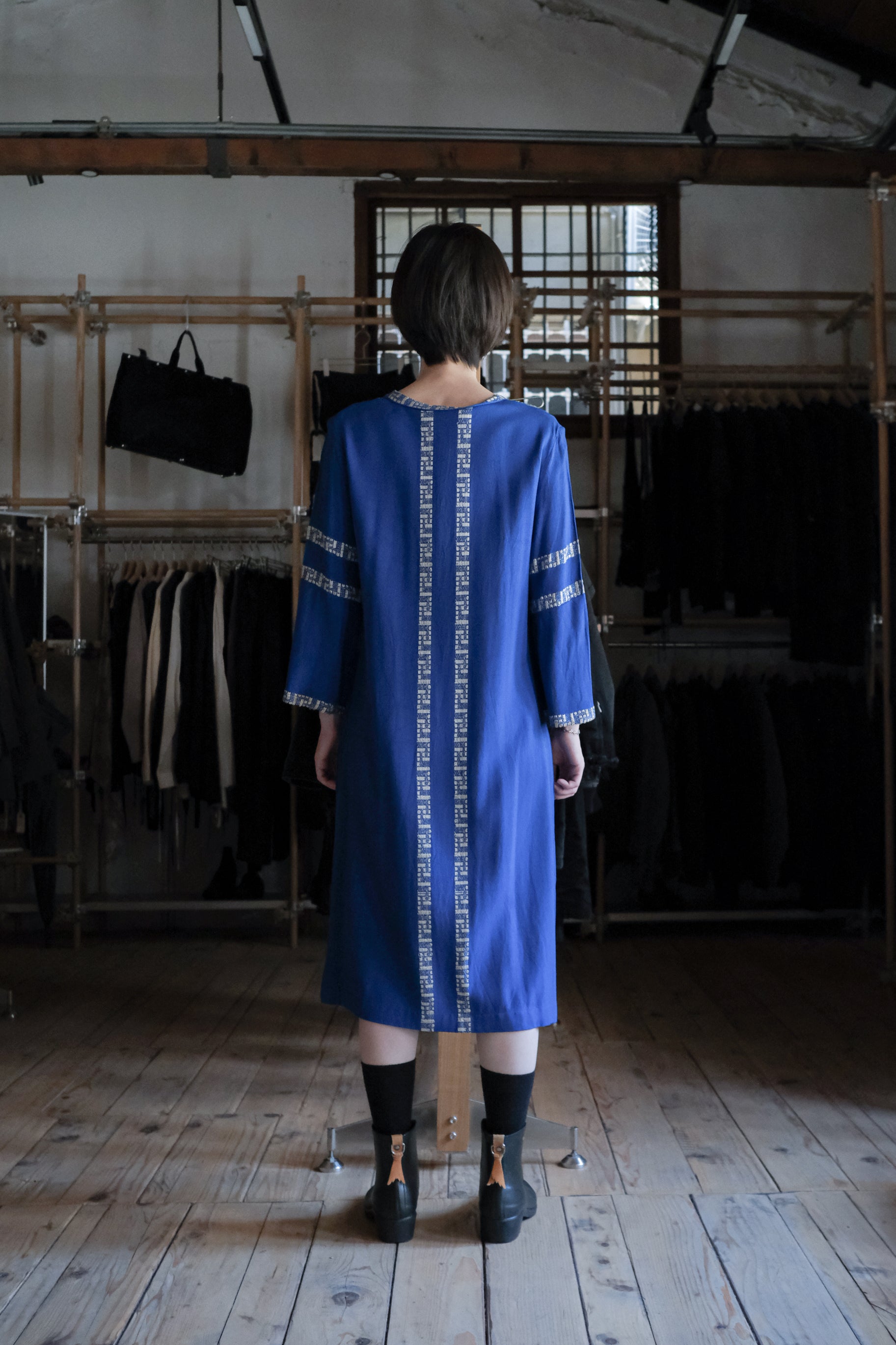 1970's Greek Yannis G. Nikou Hand Woven Kaftan / 希臘古著手工織纹圖騰長袍