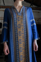 1970's Greek Yannis G. Nikou Hand Woven Kaftan / 希臘古著手工織纹圖騰長袍