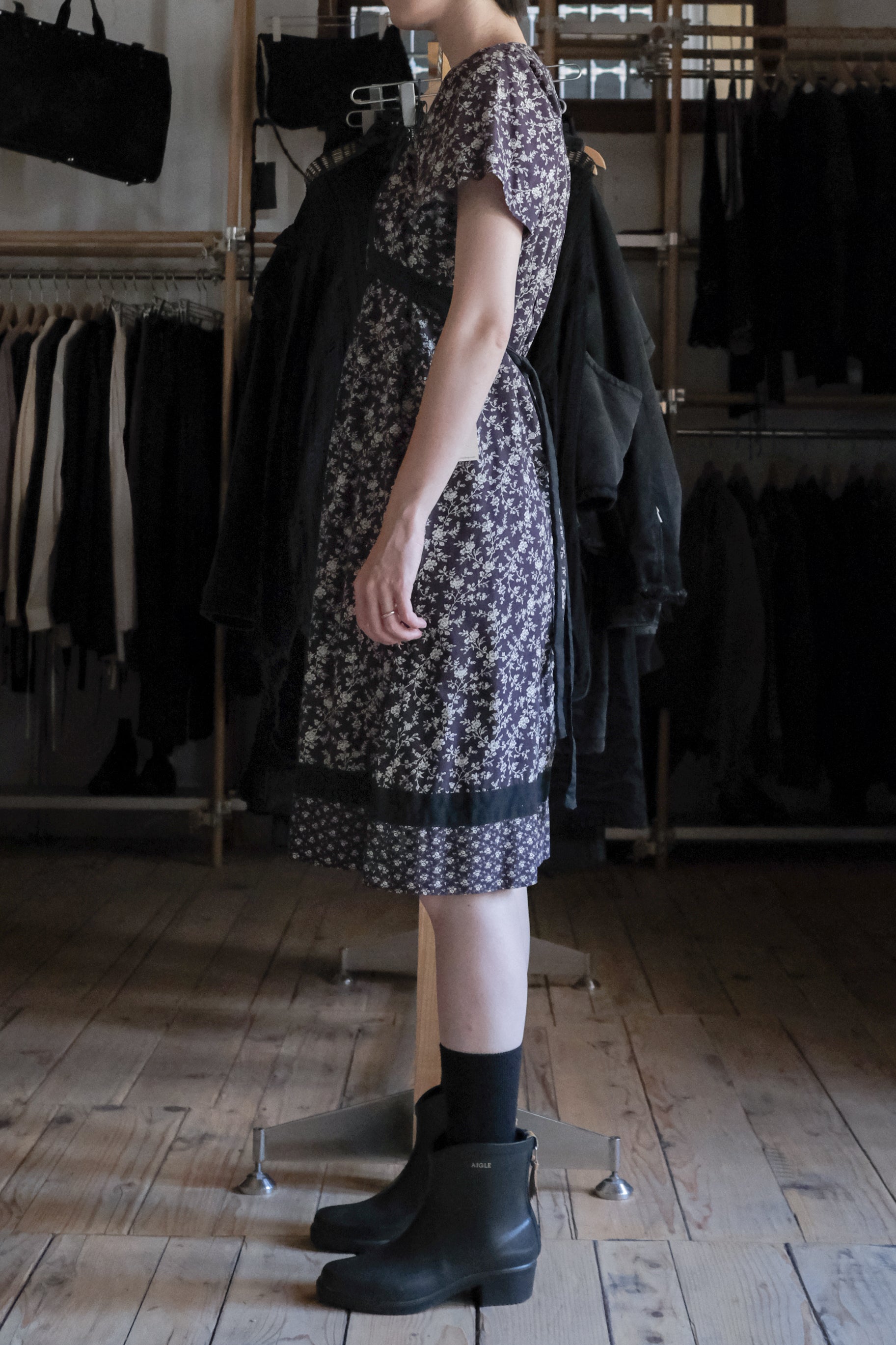Vintage Shawn Originals Floral Square Neck Dress / 古著方領碎花洋裝