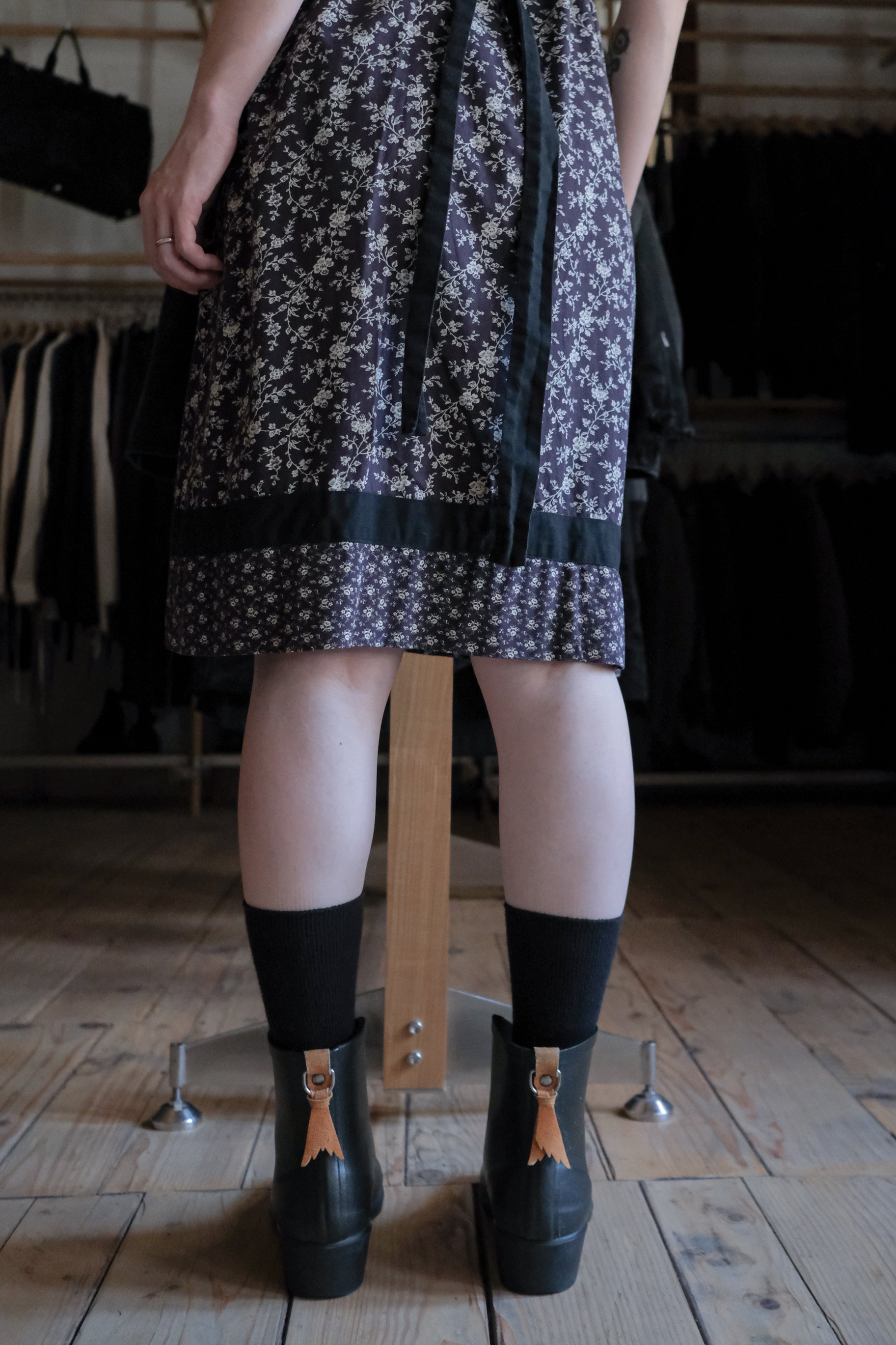 Vintage Shawn Originals Floral Square Neck Dress / 古著方領碎花洋裝