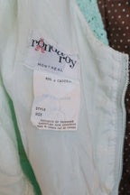 1970's Ronda Roy Mint Green Eyelet Maxi Dress / 古著薄荷綠鏤空刺繡長洋裝