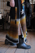 Mexican Vintage Cross-Stitch Huipil Belted Kaftan / 墨西哥古著十字繡綁帶長袍