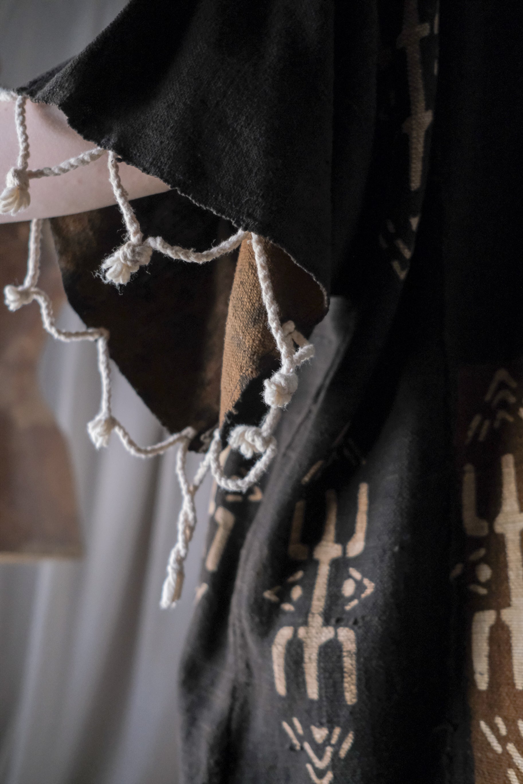 African Bogolan Mud Cloth Kaftan / 非洲泥染民族長袍