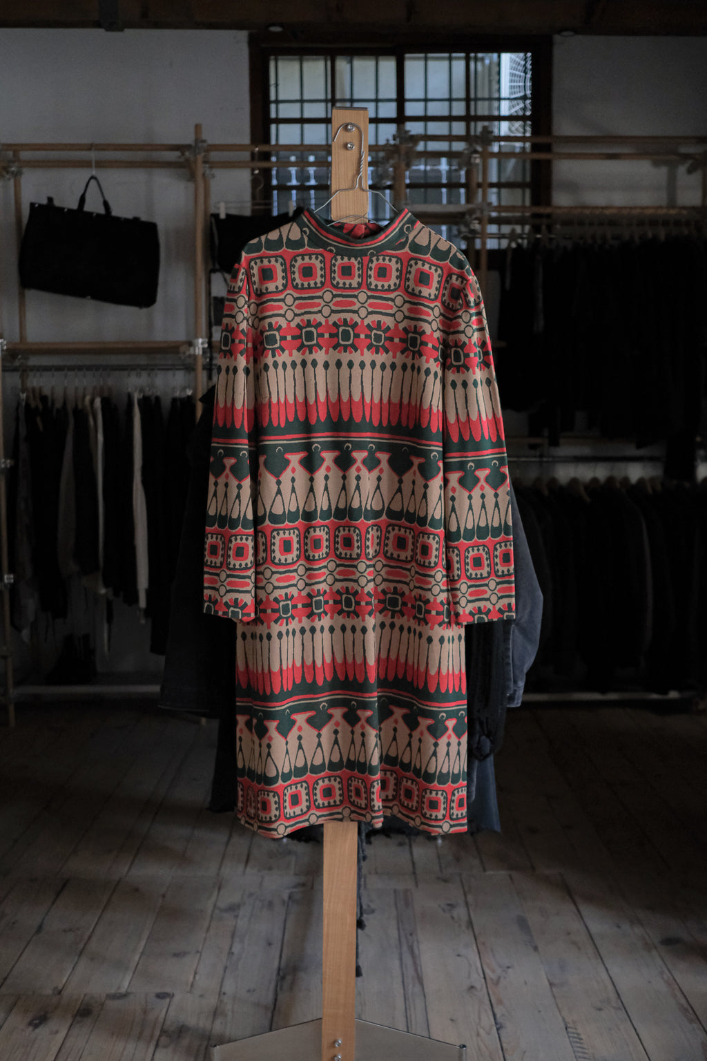 1970's Space Age Retro Style Knitted Dress / 古著普普風針織洋裝