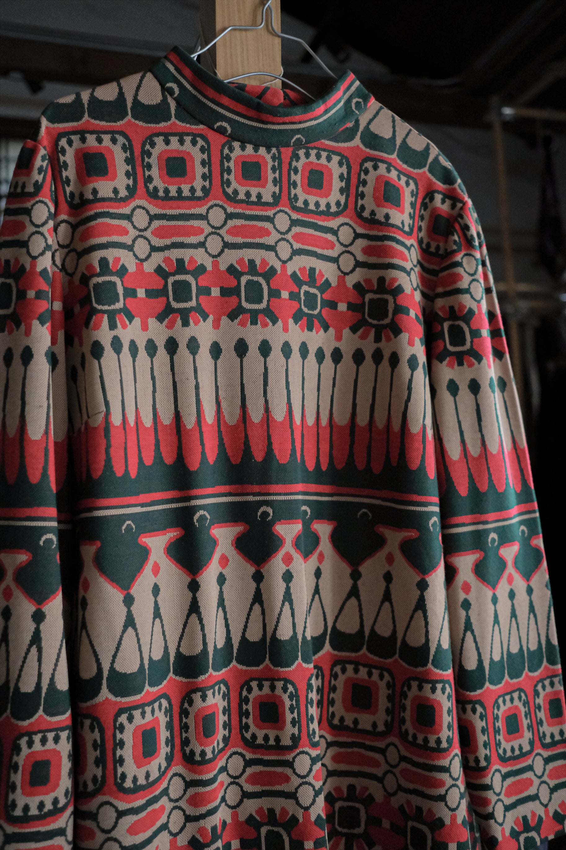 1970's Space Age Retro Style Knitted Dress / 古著普普風針織洋裝