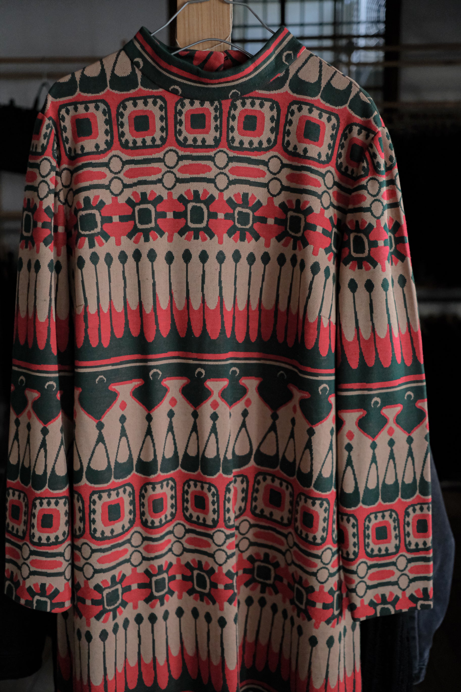 1970's Space Age Retro Style Knitted Dress / 古著普普風針織洋裝