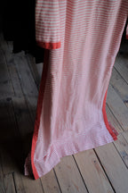 1970's Folk Embroidered Striped Column Maxi Dress / 古著民族條紋刺繡長裙