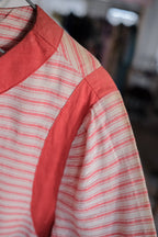 1970's Folk Embroidered Striped Column Maxi Dress / 古著民族條紋刺繡長裙