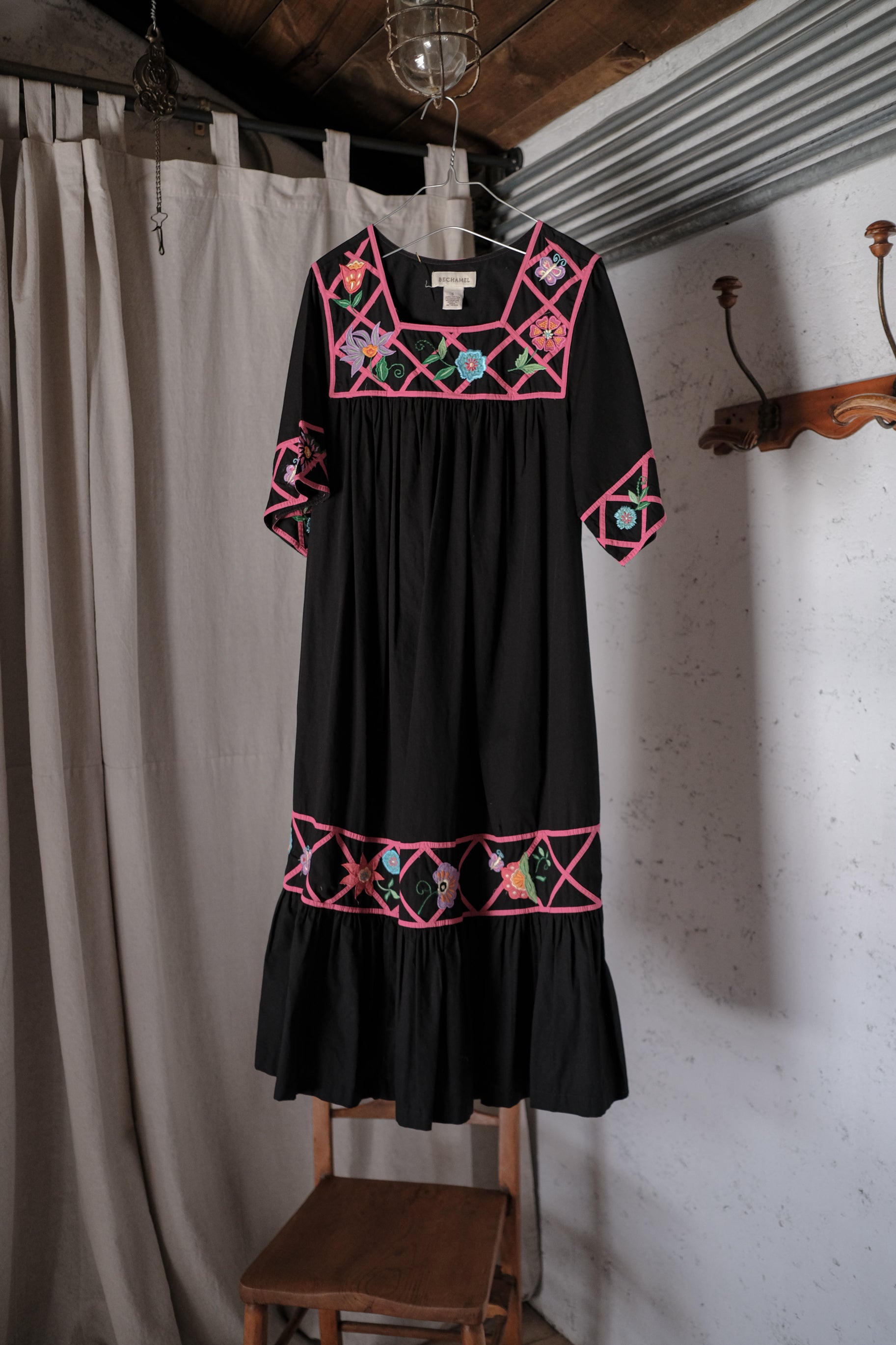 Vintage Folk Art Applique Dress / 古著民族貼布刺繡洋裝